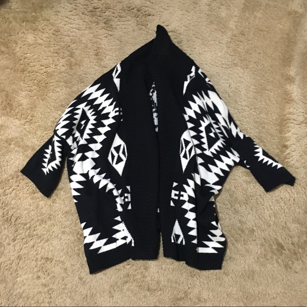 Black and white cardigan! Great condition.